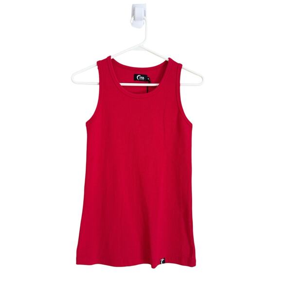 Zyia Active Red Cali Tank Top Ribbed Athletic Workout Activewear Womens Medium - Picture 1 of 5